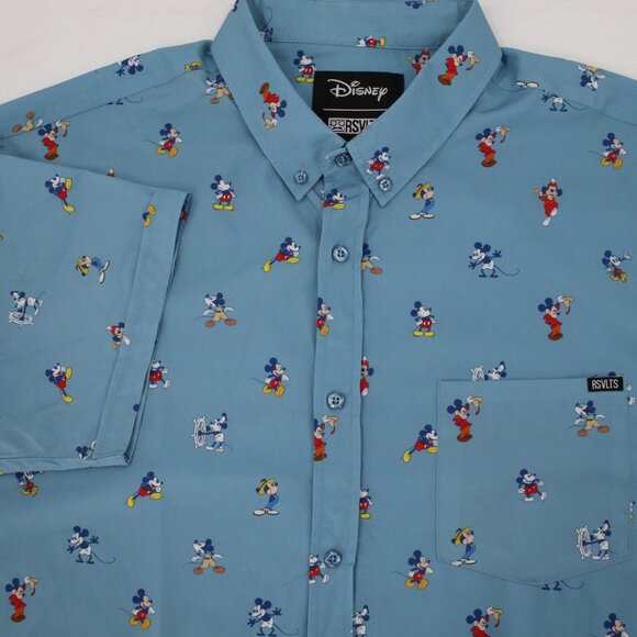 RSVLTS Shirt Mens 2XL Disney Spicy Mickey Mouse limited Short Sleeve Button Down - Picture 1 of 16
